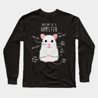 Teddy Bear Long-Haired Syrian Hamster Anatomy Long Sleeve T-Shirt